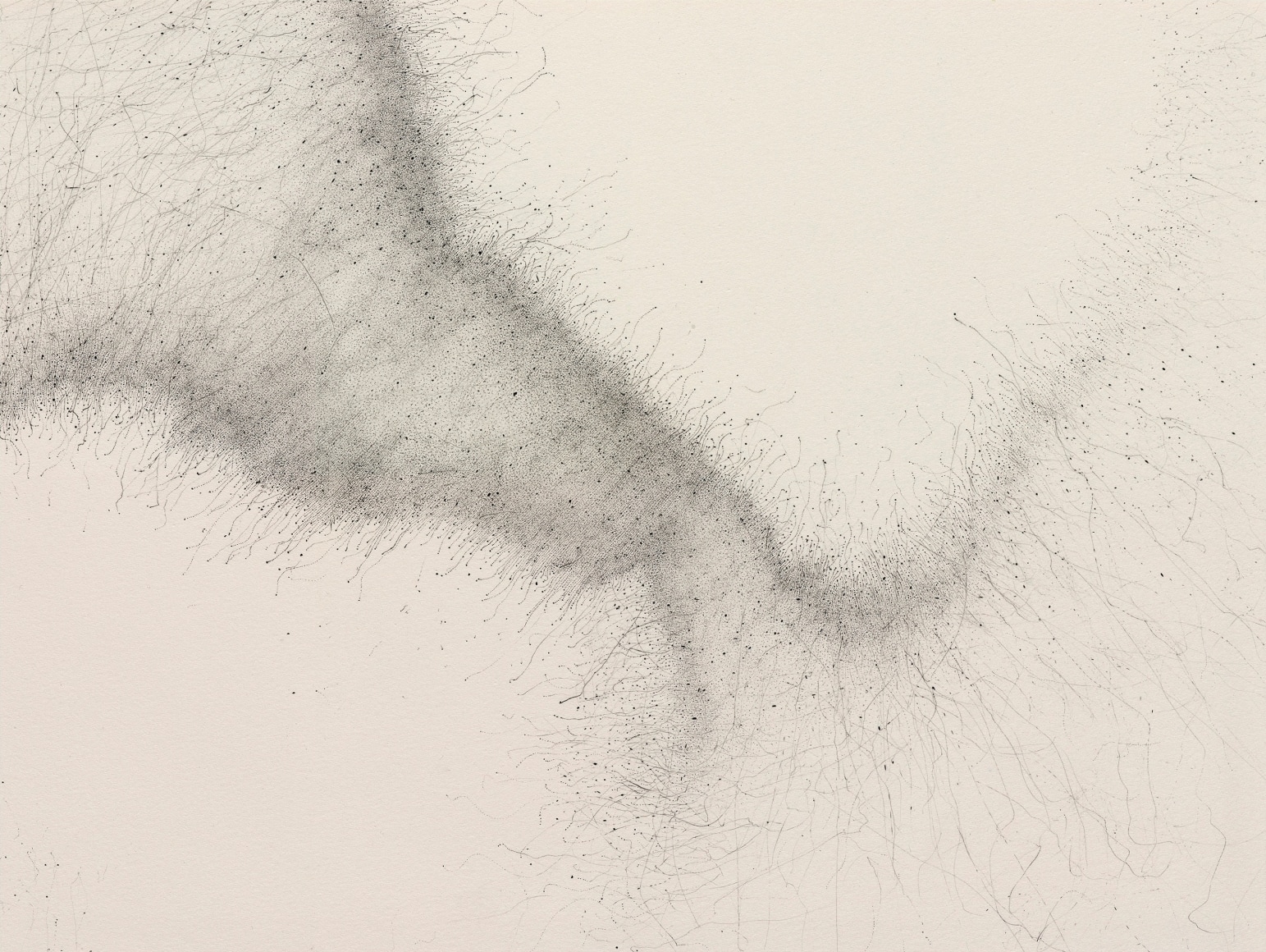 Gustavo D&iacute;az, Untitled&nbsp;(detail), 2021. Graphite on paper, 22 5/8 x 30 1/8 in.