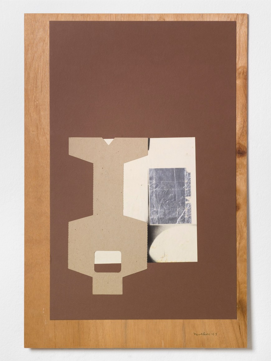 Louise Nevelson, Untitled, 1963, cardboard, metal foil and paper collage on board, 35 13/16 x 23 ⅞ in. &copy; 2025 Estate of Louise Nevelson / Artists Rights Society (ARS), New York