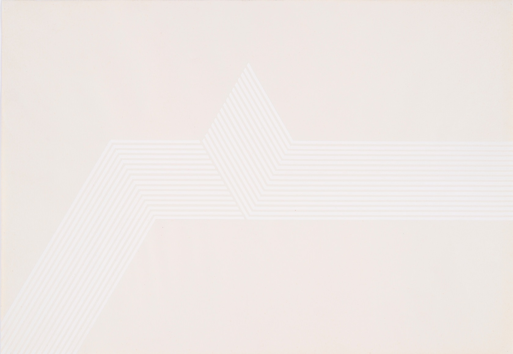 Manuel Espinosa, Untitled [Serie &oacute;ptico blanco mate]. White ink on paper, 12 3/4 x 18 1/2 in. (32.4 x 47 cm.)