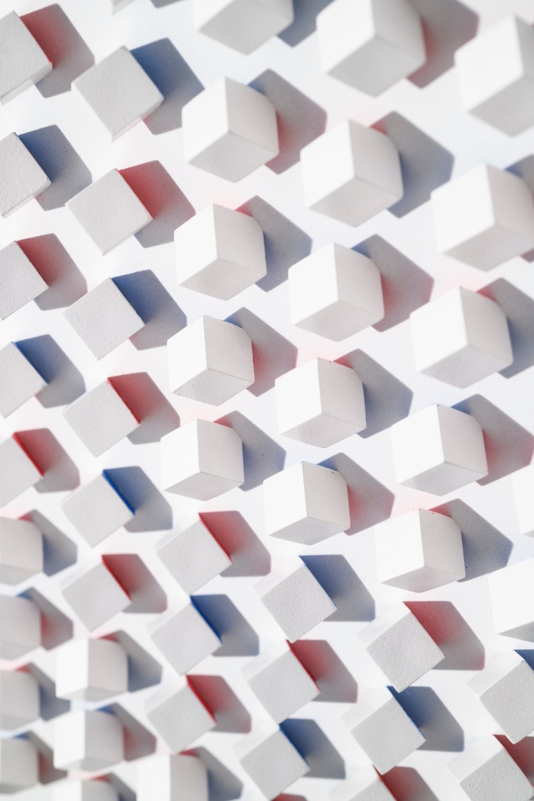 Luis Tomasello, Atmosphere Chromoplastique #536 [detail], 1983. Acrylic on wood, 22 x 22 in. (56 x 56 cm.)