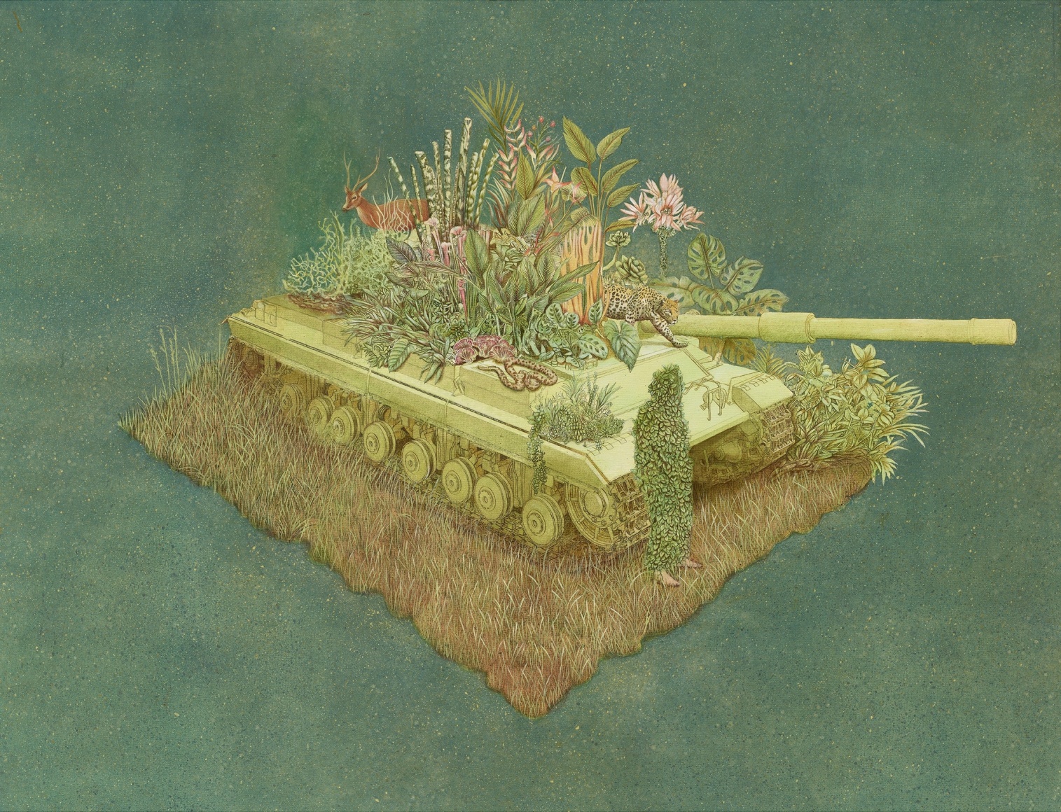 Rodrigo Facundo, Natural Course, 2024, Acrylic gouache on canvas, 20 ⅞ x 24 ⅞ in. (53 x 63.2 cm.)