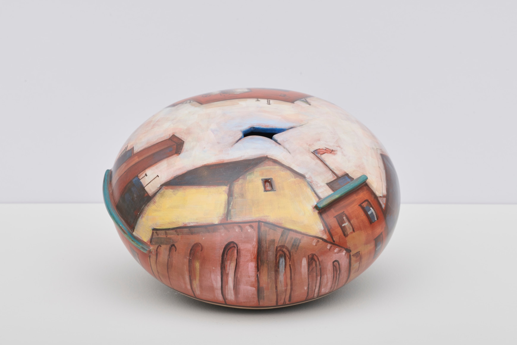 Lidya Buzio. XX, 2007, painted earthenware, 5 &frac12; x 10 in.