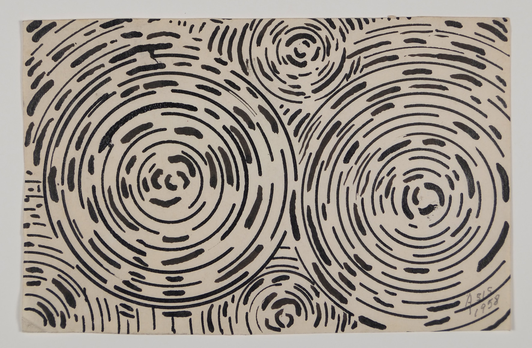 Antonio Asis, Untitled, 1958, Ink on paper, 3 1/2 x 5 1/2 in. (8.9 x 14 cm.)