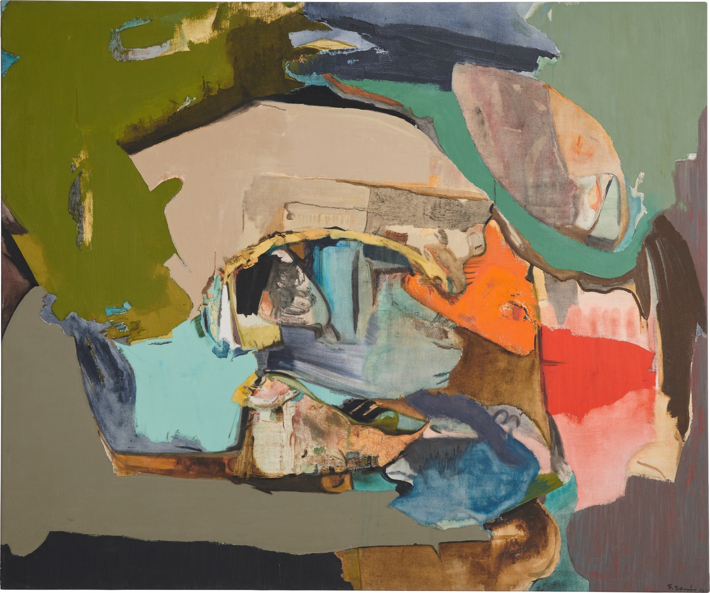 Fanny San&iacute;n, Oil No 8, 1966. Oil on canvas,&nbsp;58 ⅝ x 70 ⅞ in. (149 x 180 cm.)