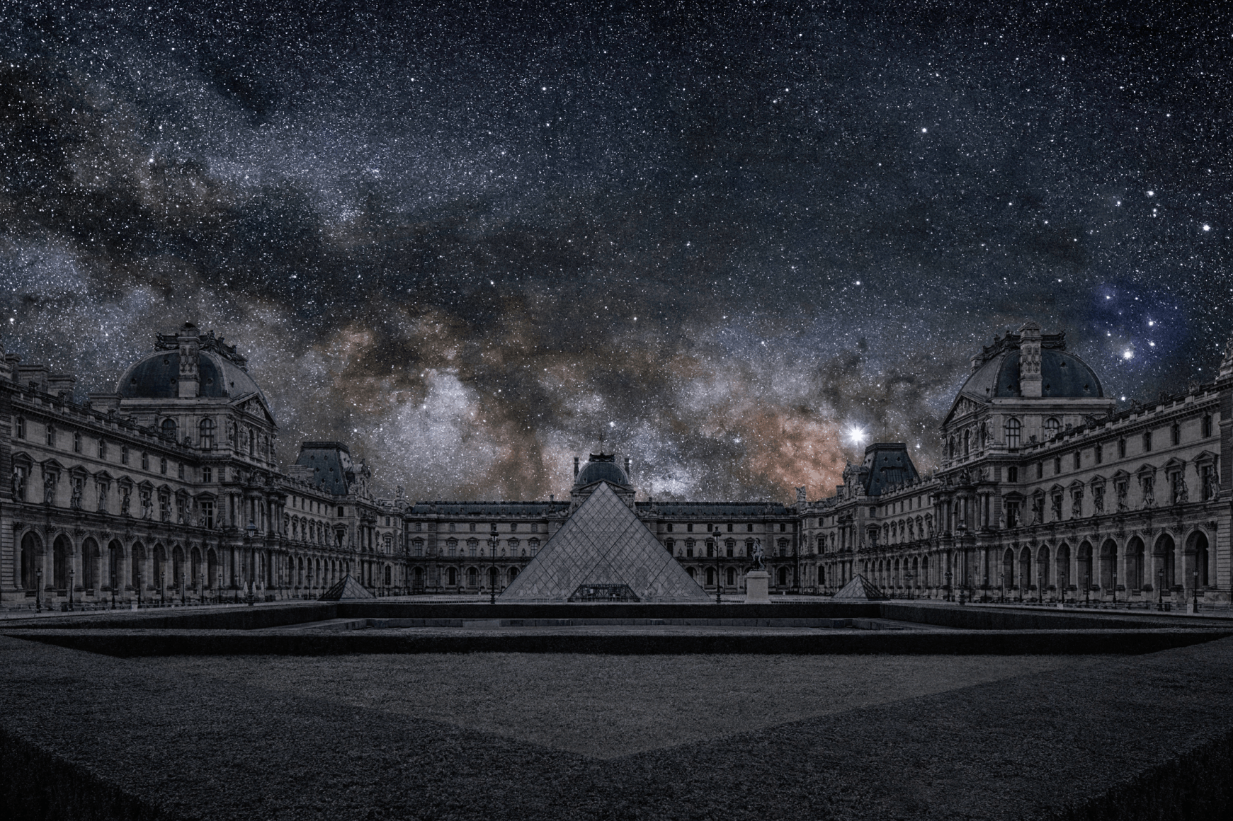 Paris 48° 51' 41''  2019-04-27  LST 14:43, 26 x 40 inch pigment print - Edition of 5