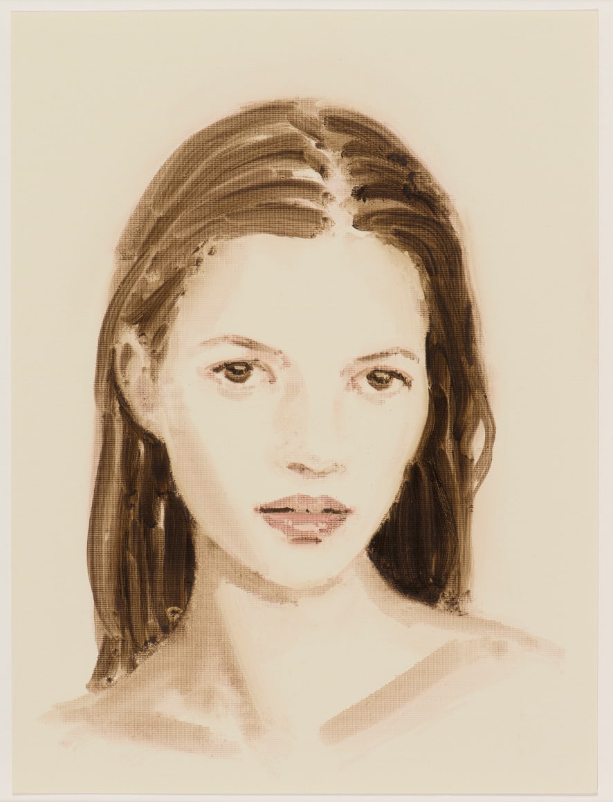 Kate Moss, Oil on Paper