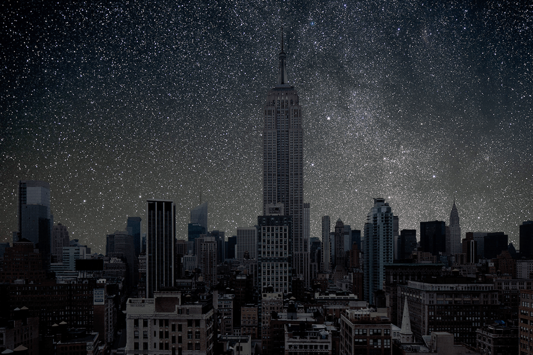 New York 40° 44’ 39’’ N 2010-10-13 lst 0:04, 26 x 40 inch pigment print - AP after a sold out edition of 5