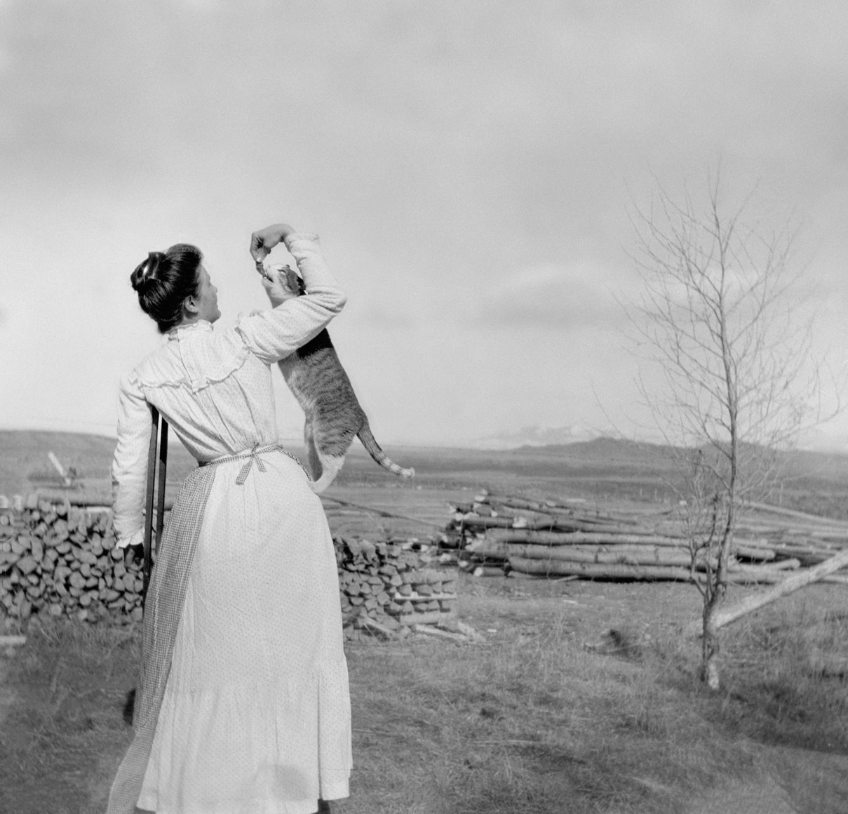 Lizzie Nichols and Perkins, 1913, 15 x 15 gelatin silver print from the original negative