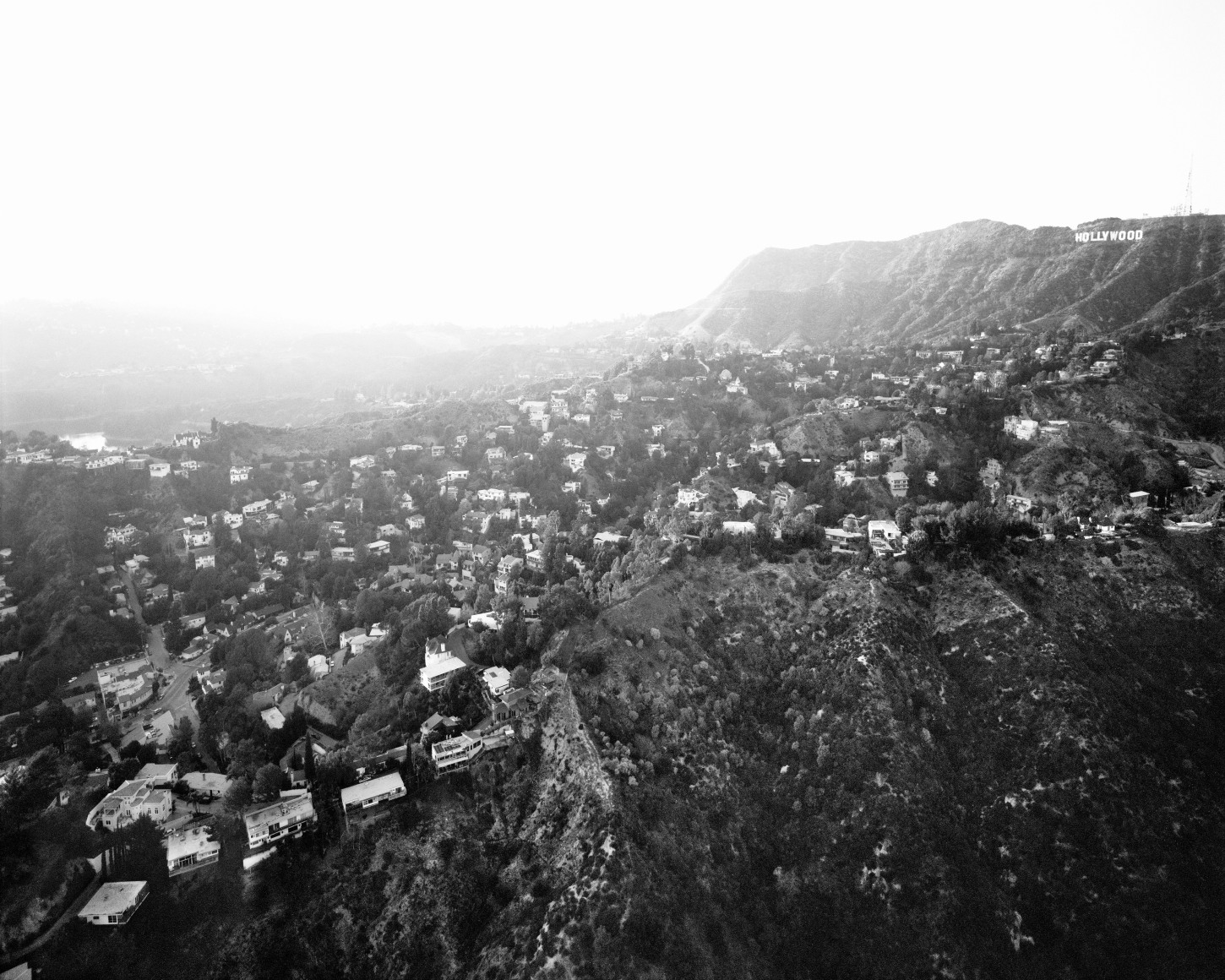 Michael Light , Hollywood Hills from Griffith Park, Beachwood Drive and Hollywood Reservoir at Left, 2004