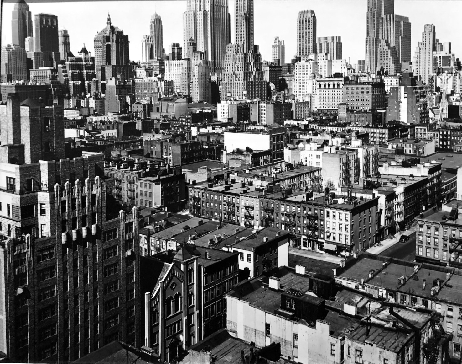 Midtown Manhattan, 1944., 8 x 10 inch gelatin silver print