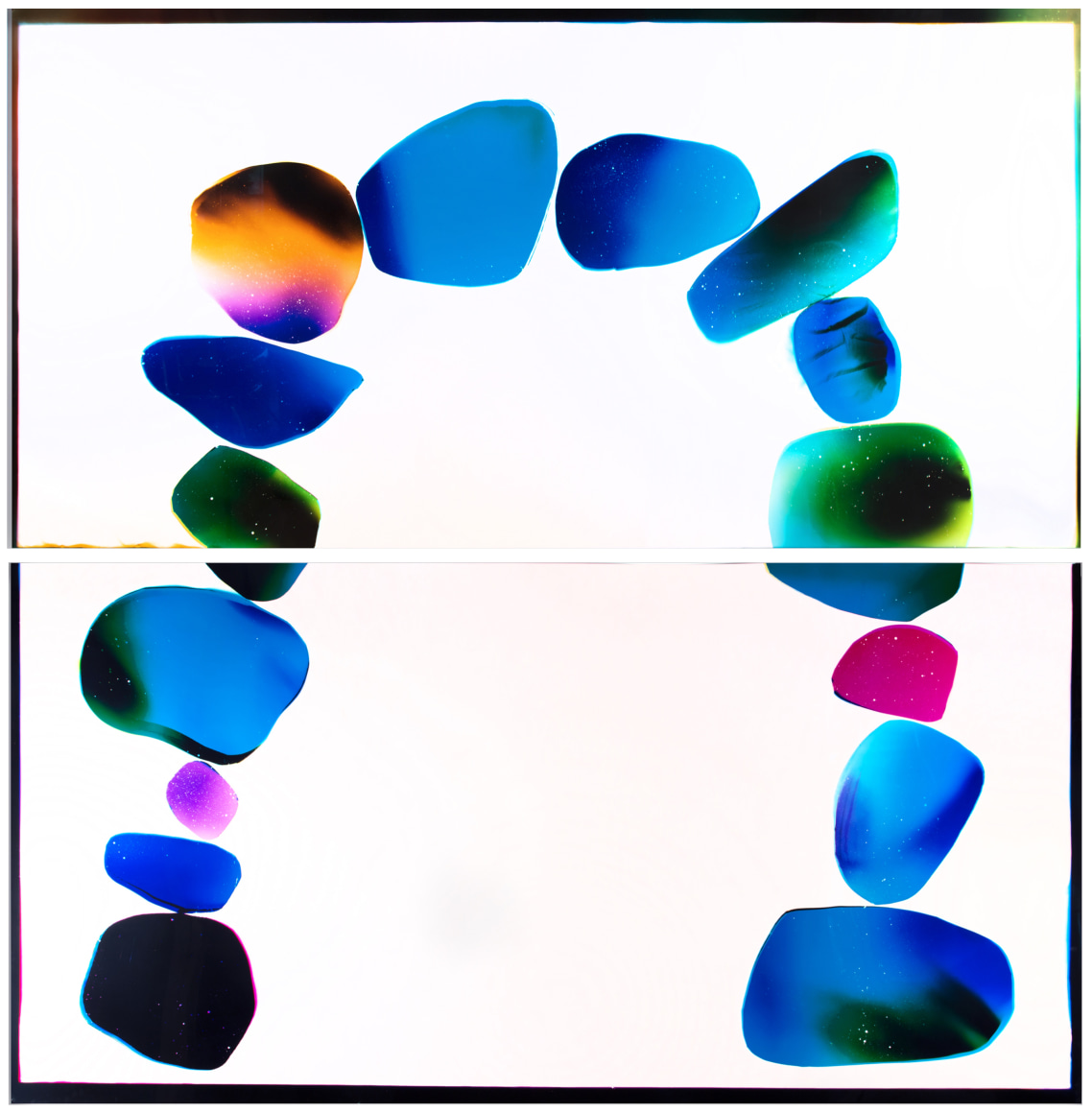Space Stone Portal Diptych, 2018, 49 x 97 inches