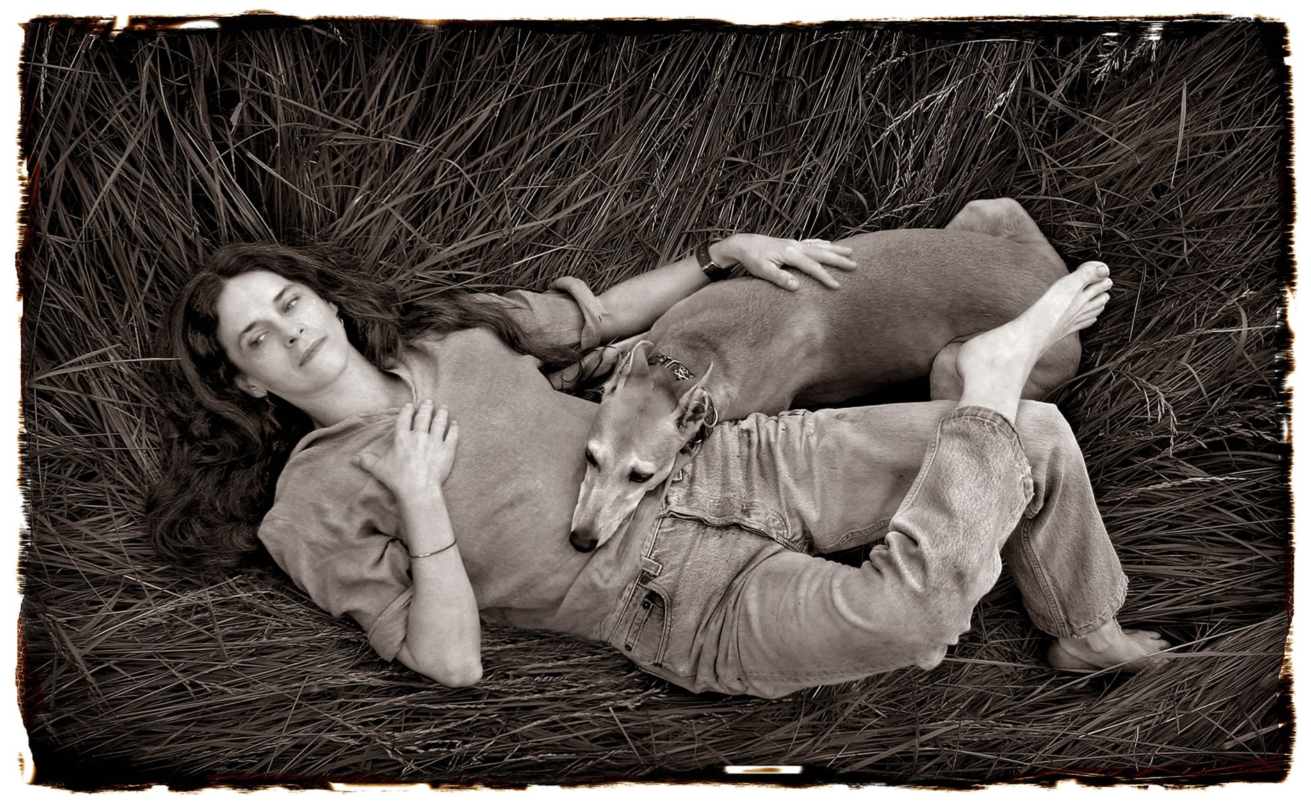 Michael Williamson, Sally Mann and Honey. &nbsp;Lexington, Virginia. &nbsp;2004.