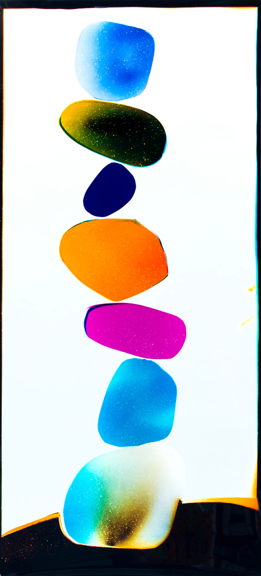 Flirting Stone Stack, 2023, 86 x 40 inches