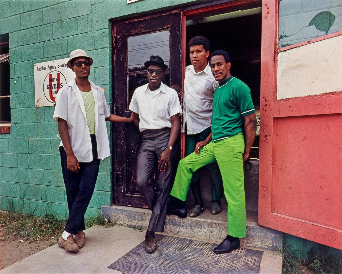 Four Young Men, Washington D.C. 1975, 16 x 20 inch dye transfer print