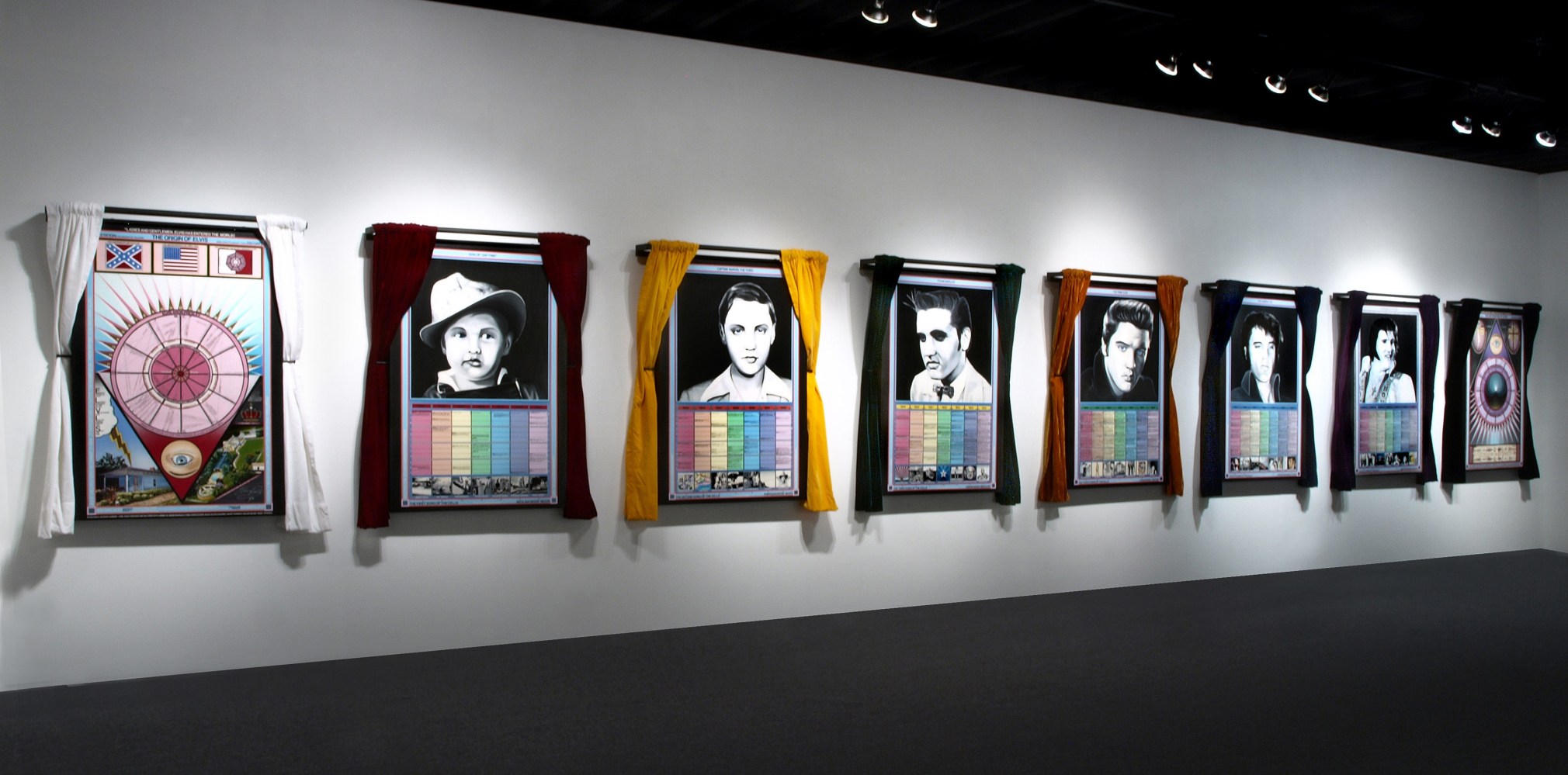 Installation of Paul Laffoley&#039;s&nbsp;The Life and Death of Elvis Presley: A Suite (1988-1995)