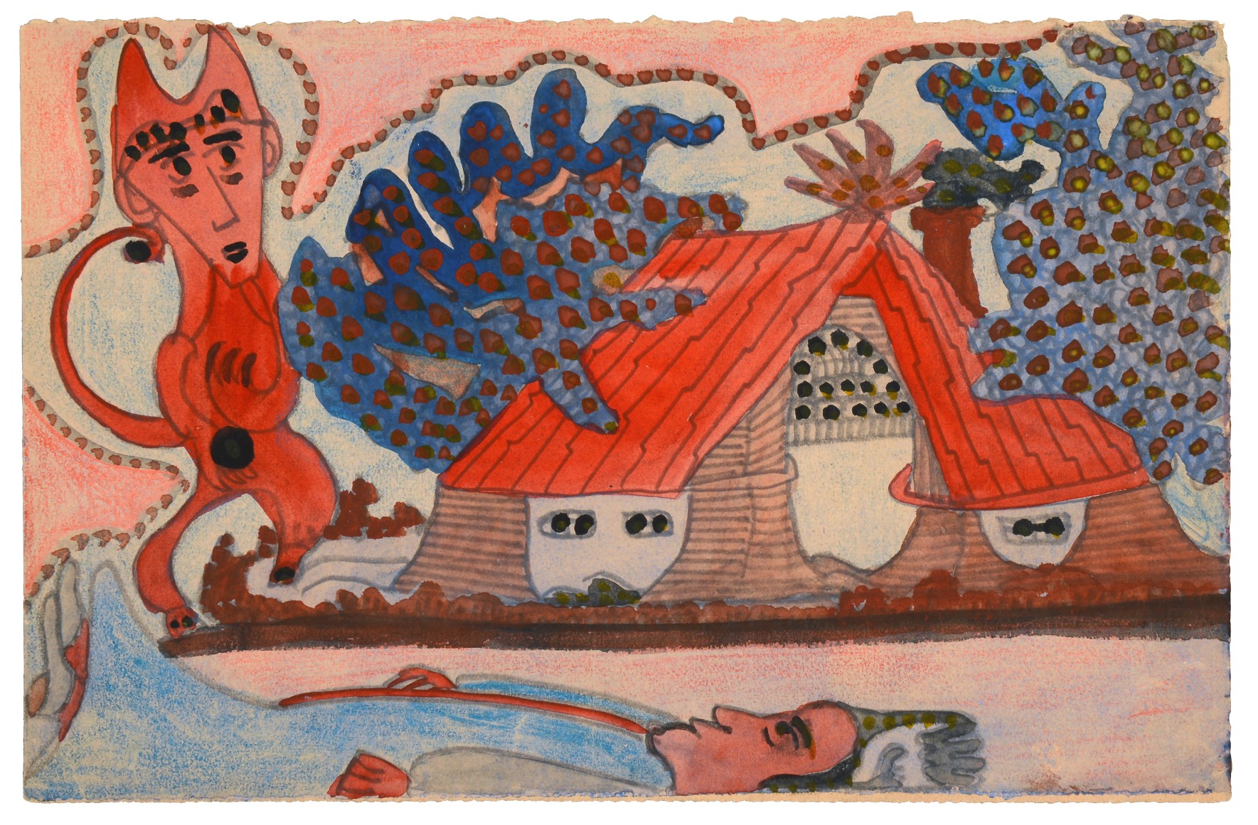 August Klett, Untitled, 1927, Mixed media, 6.3 x 10.04 inches (16 x 25.5 cm), Courtesy of the Dammann Collection