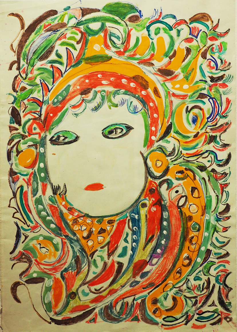 Martha Grunenwaldt (1910-2008) Belgium, Untitled, n.d., Mixed media on paper, 16.5 x 12 in