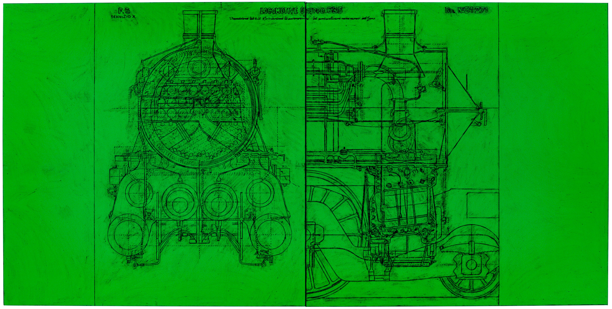 MATT MULLICAN, Untitled (Locomotive)