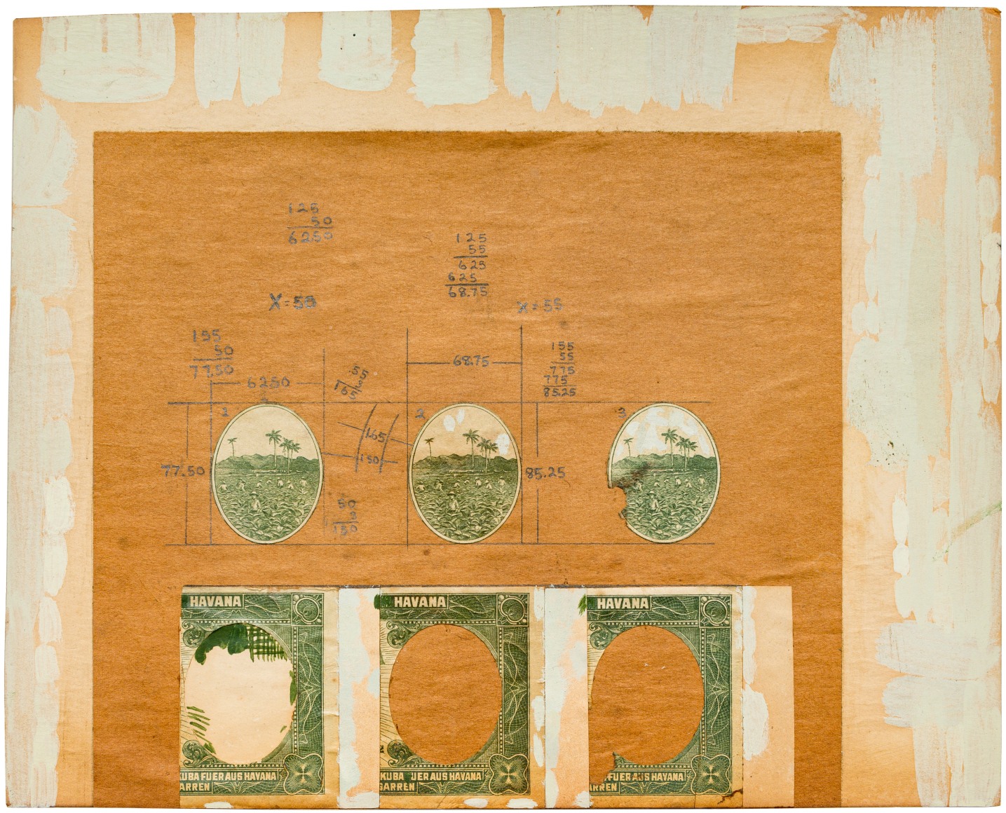 ALEX HAY, Study for Cuban Cigar Seal