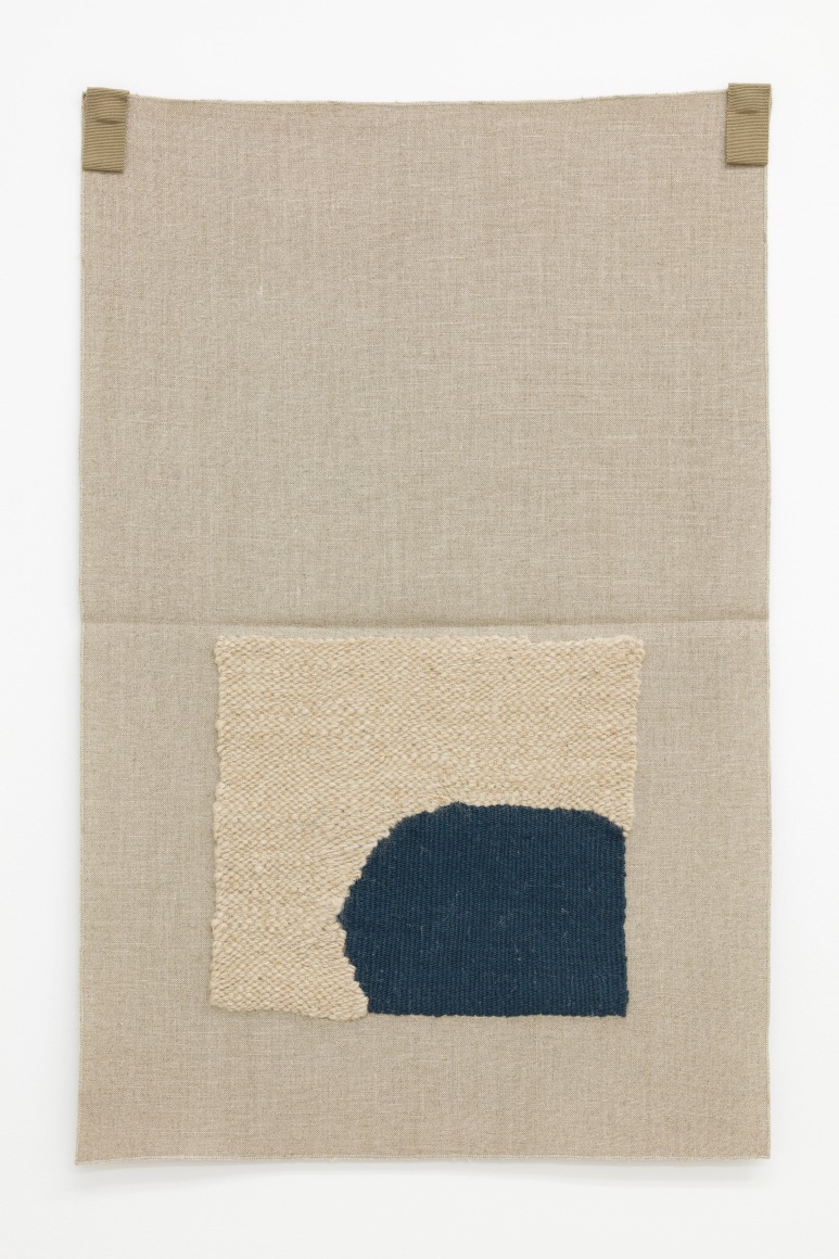 Helen Mirra Unbleached handspun, dark blue