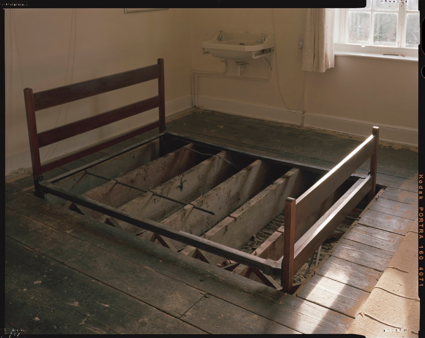 Lucy Skaer, Bed and Floor Intervention