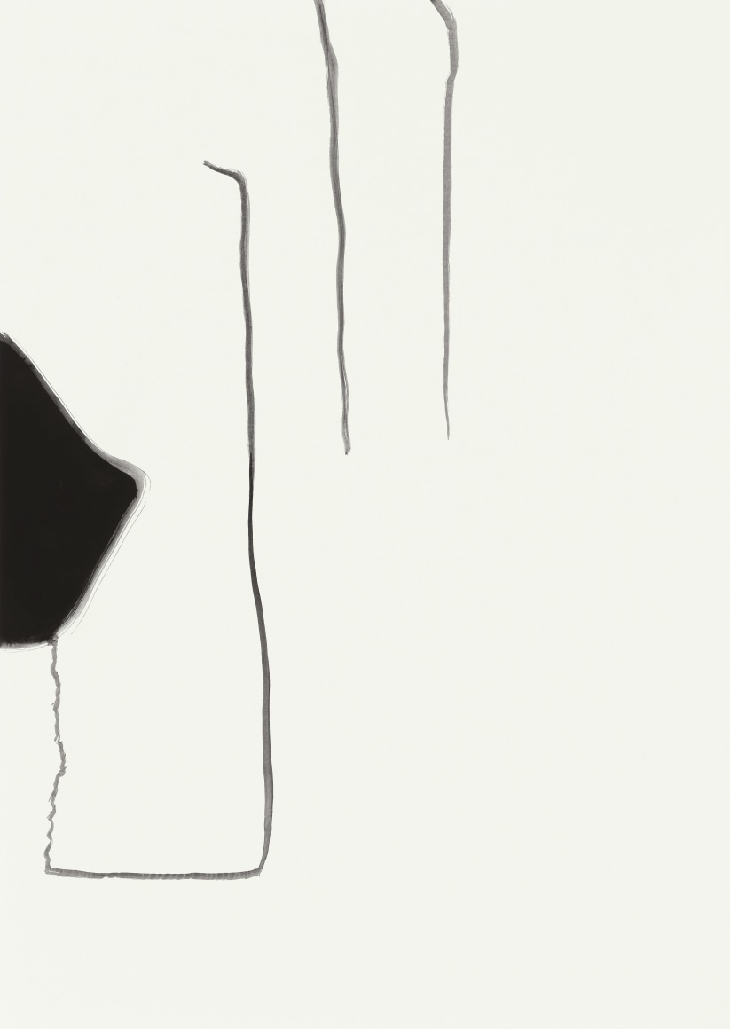 Untitled 2014 gouache on paper in the artist's frame
