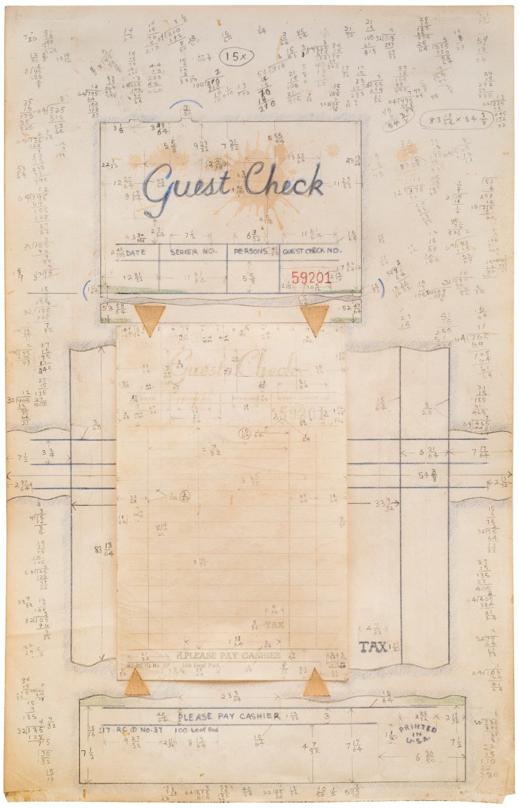ALEX HAY, Study for Guest Check