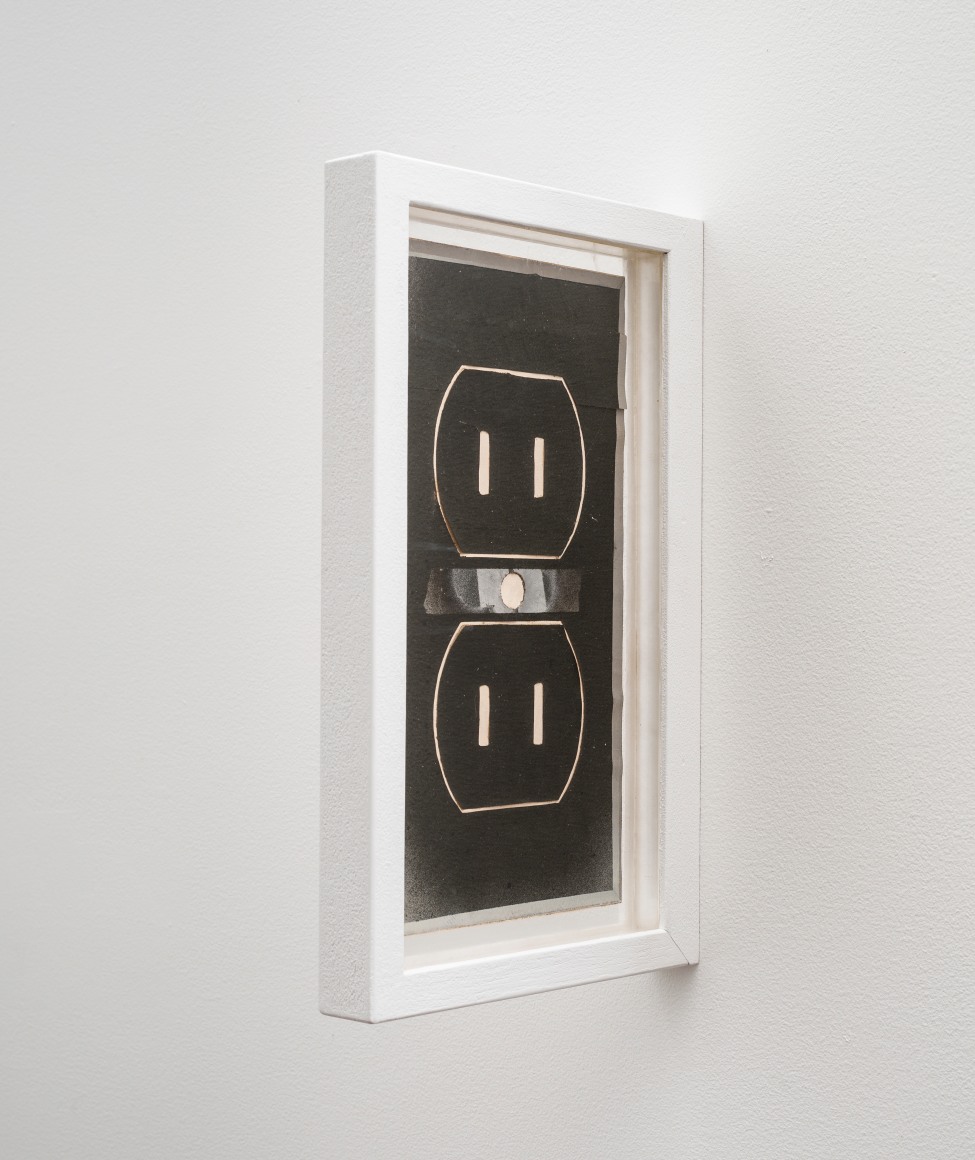 ALEX HAY, Stencil for Outlet for Toaster and Drawing of Light Bulb