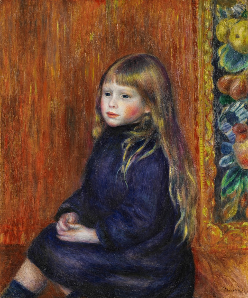 Pierre-Auguste Renoir, Enfant Assis en Robe Bleue (Portrait d'Edmond Renoir Jr.), 1889