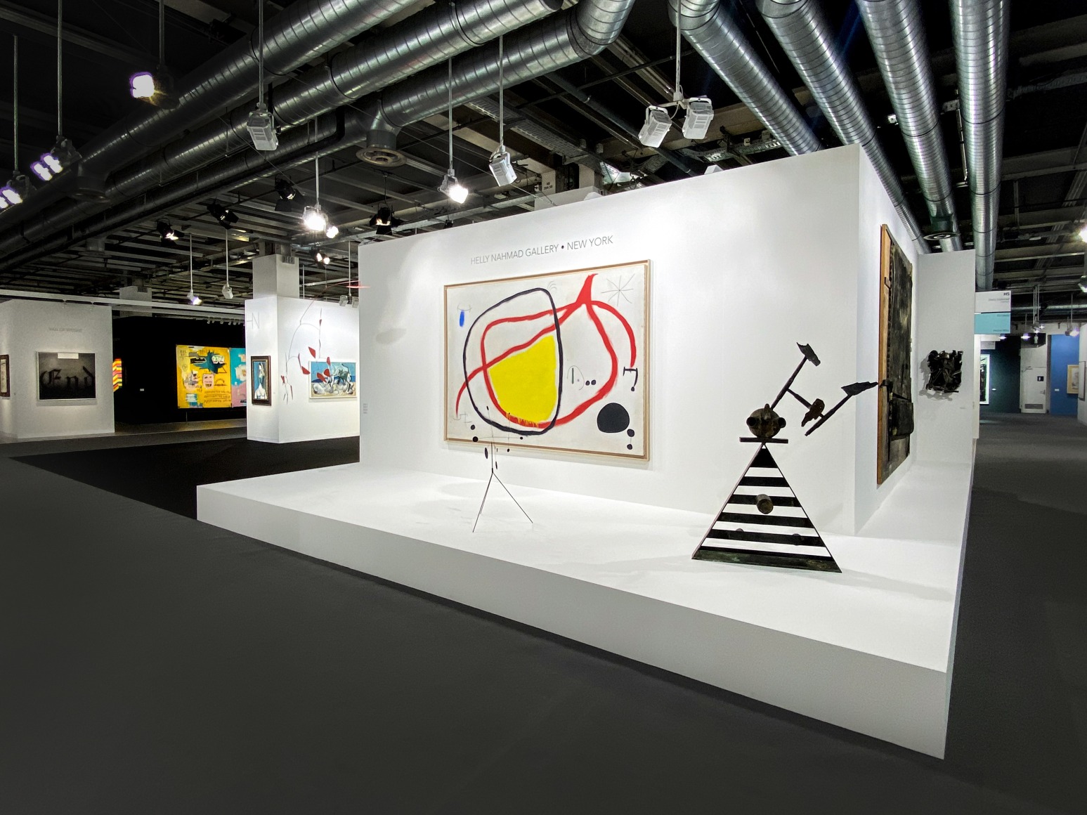 this is a photo from Helly Nahmad Gallery's booth H5 on view at Art Basel Basel 2021.
