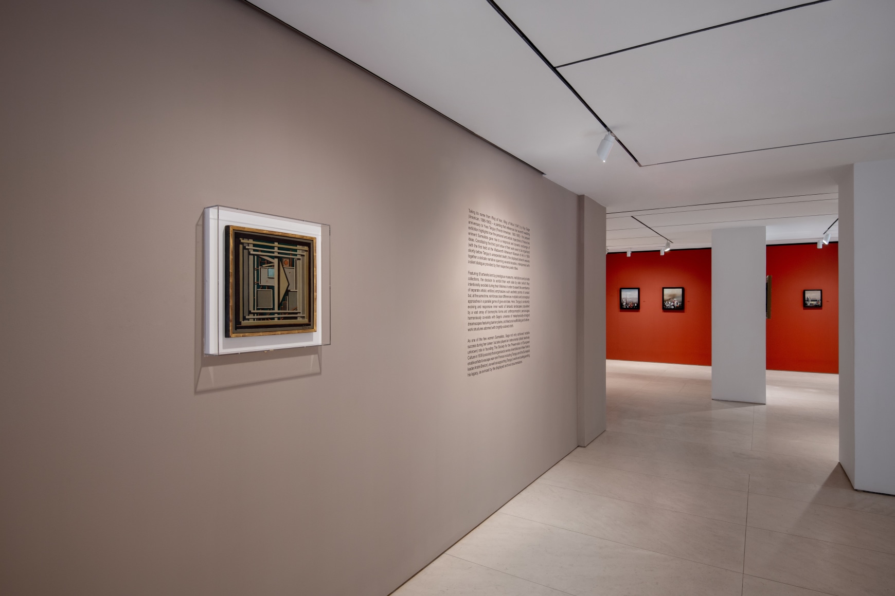 Installation view "Kay Sage and Yves Tanguy: Ring of Iron, Ring of Wool", Helly Nahmad Gallery, photography: Karen Fuchs