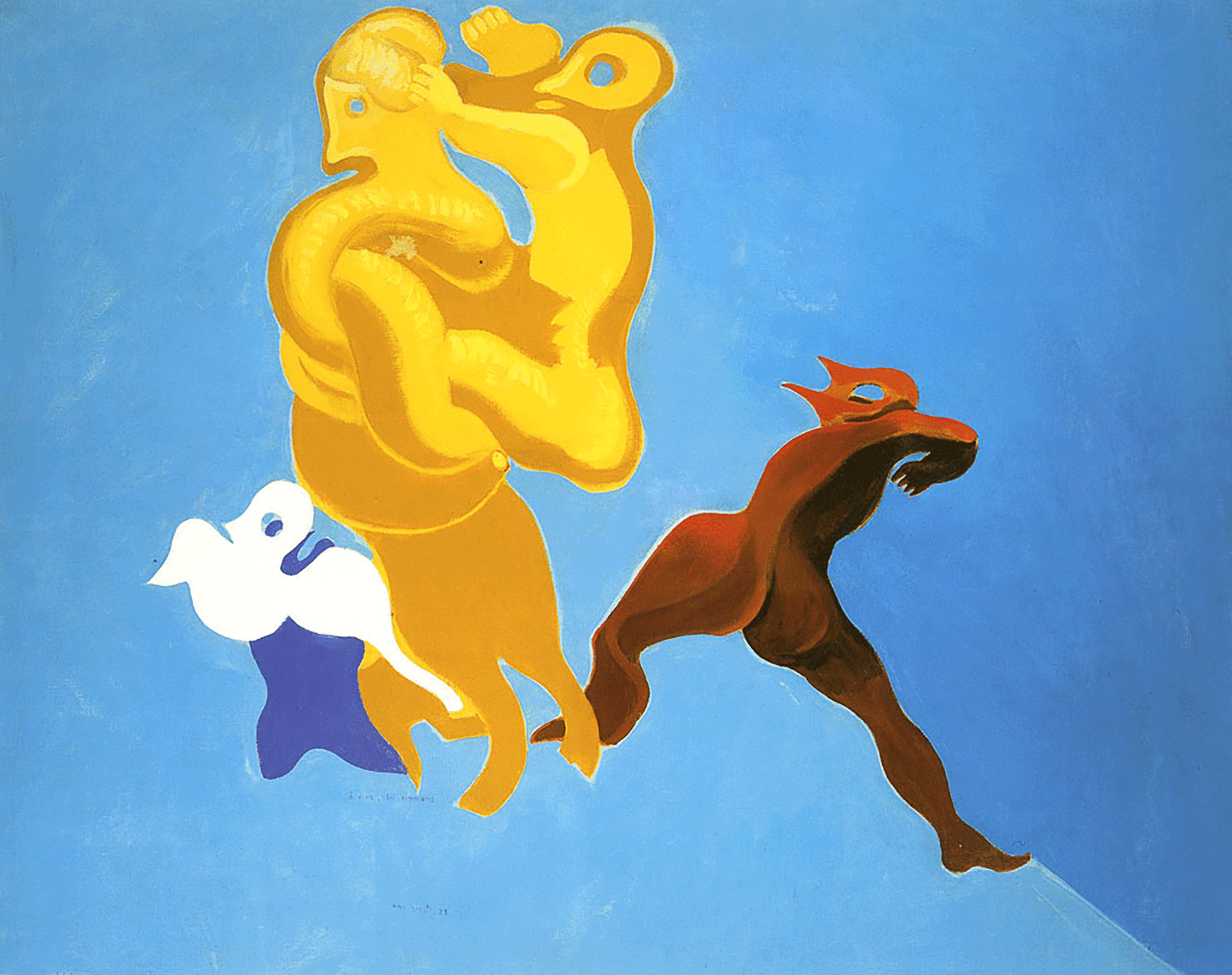 Max Ernst, Mal&eacute;diction &agrave; vous les mamans, 1928 Oil on canvas 127 x 160 cm. (50 x 63 in.) ​&copy;Helly Nahmad Gallery NY