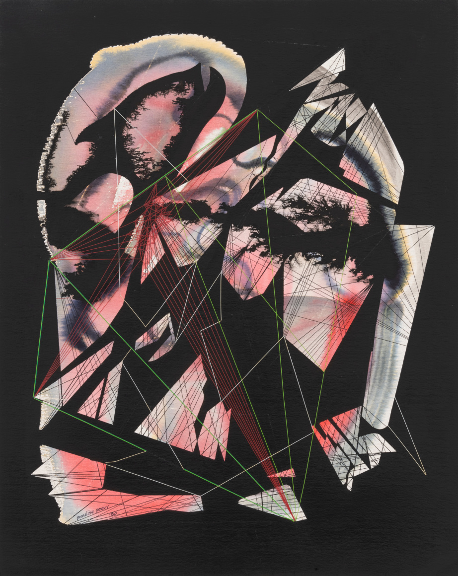 Untitled , 1980, Watercolor, ink and Letraset on paper