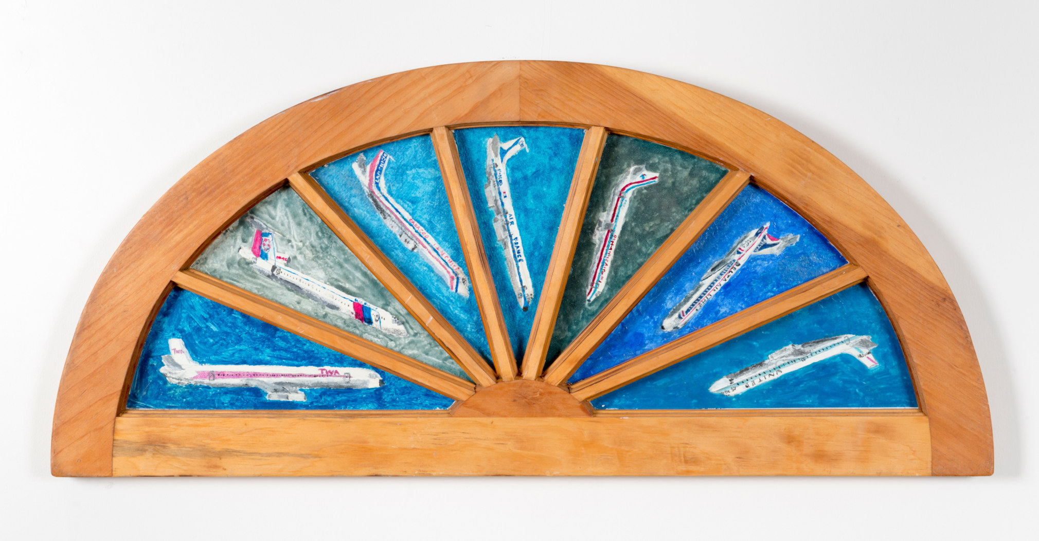 Fan of Classic Airlines, 2017, Nail polish on paper