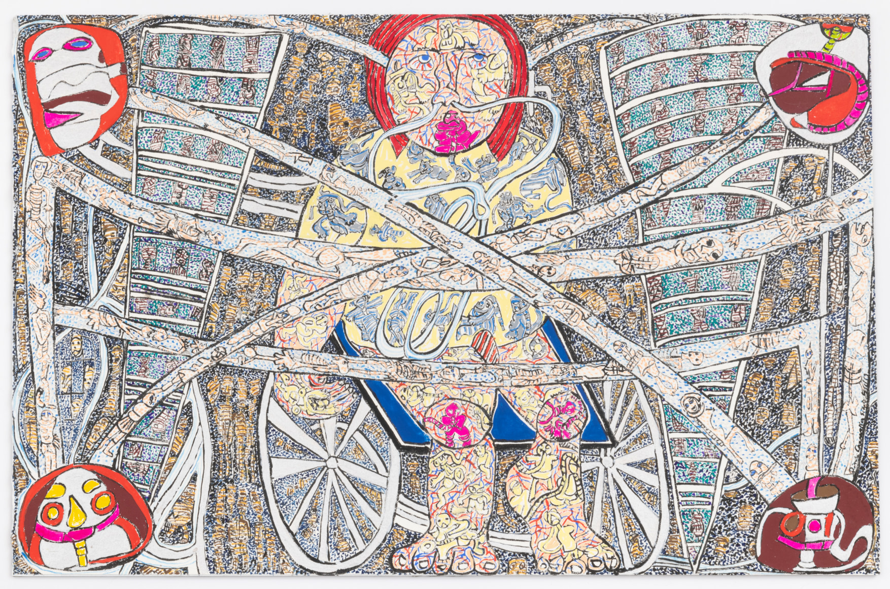 Only a Chasm Lift, 2017, Mixed media on paper