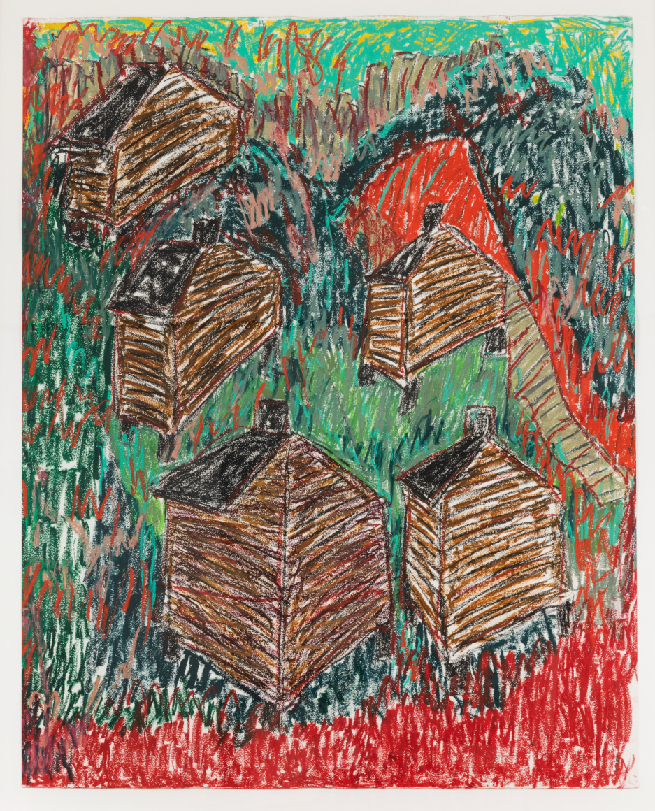 Mayesville, 1997 Oil pastel on paper