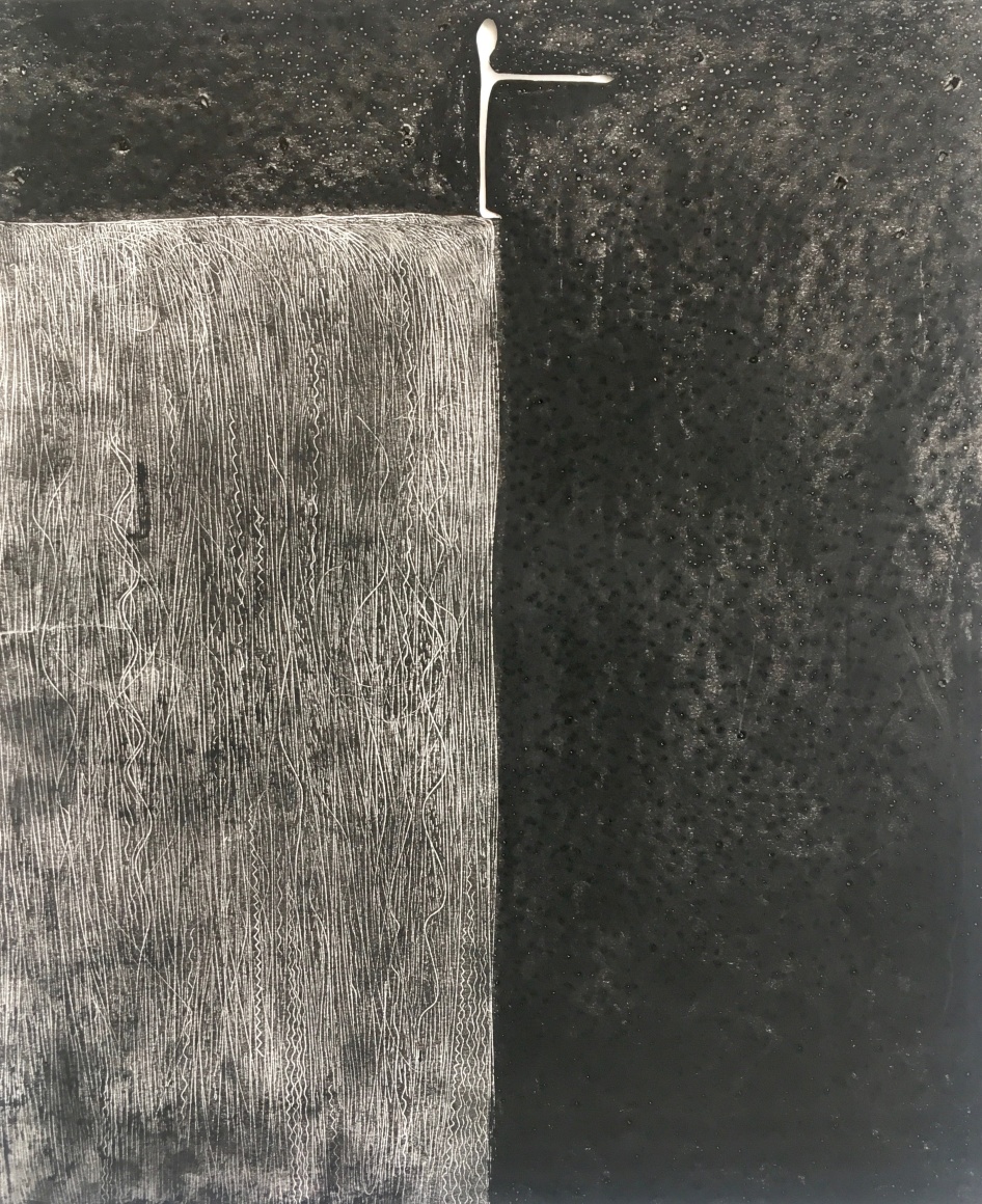 Untitled, 2020 Charcoal, graphite, oil pastel, artist finger oils on drawing paper