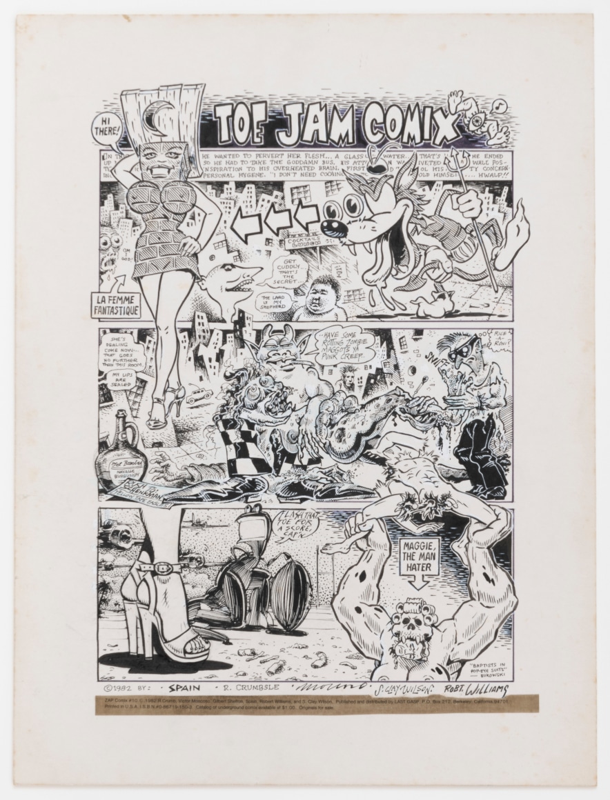 R. Crumb (b. 1943), Victor Moscoso (b. 1936), Spain Rodriguez (1940 - 2012), Robert Williams (b. 1943), S. Clay Wilson (1941 - 2021)