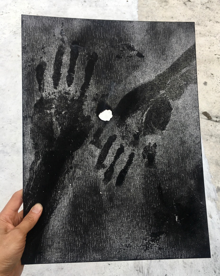 Untitled, 2020 Charcoal, graphite, oil pastel, artist finger oils on drawing paper