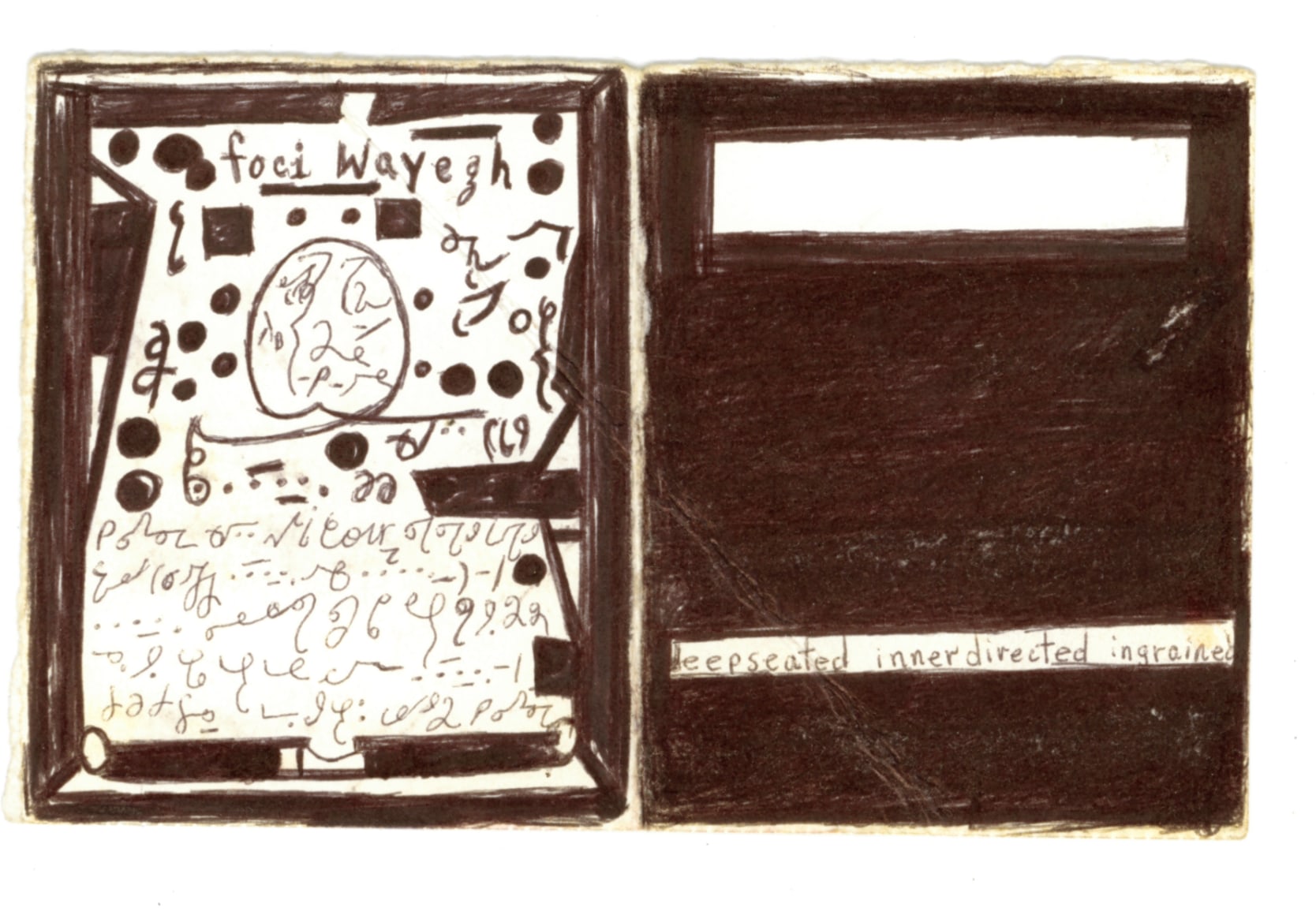 Deepseated Innerdirected Ingrained,&nbsp;2003, Ballpoint pen, marker on paper