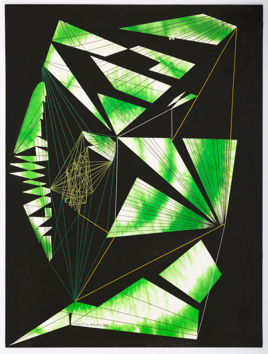 Untitled, 1984, Watercolor, ink and Letraset on paper