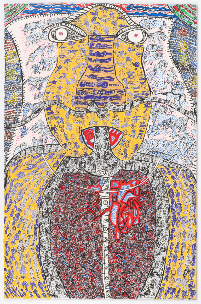 Cash Air,&nbsp;2018, Gouache on water color paper on dibond