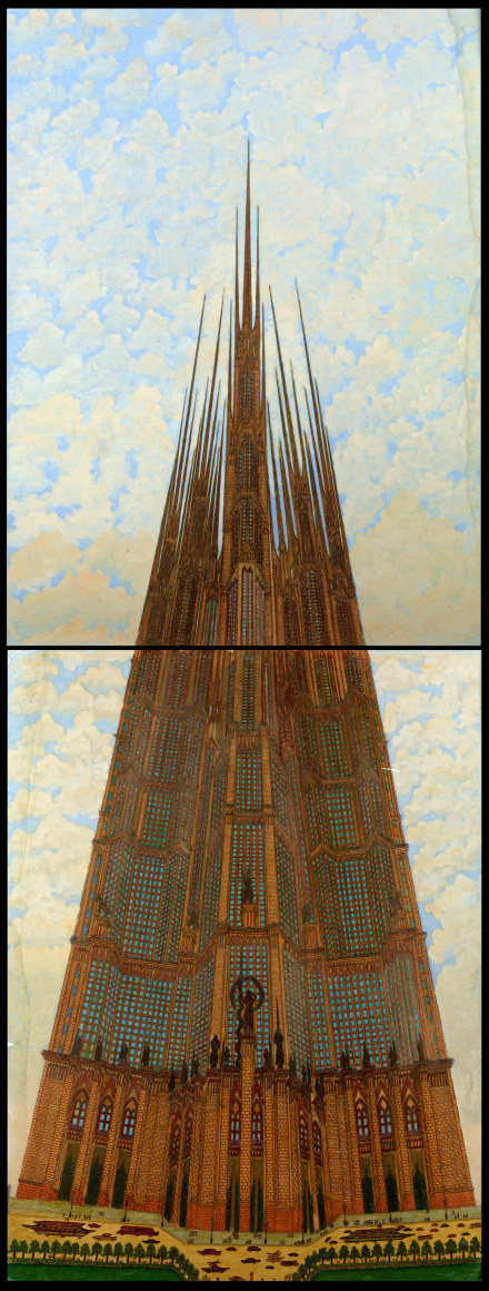 Diptyque, n.d., Graphite and colored ink on Canson paper