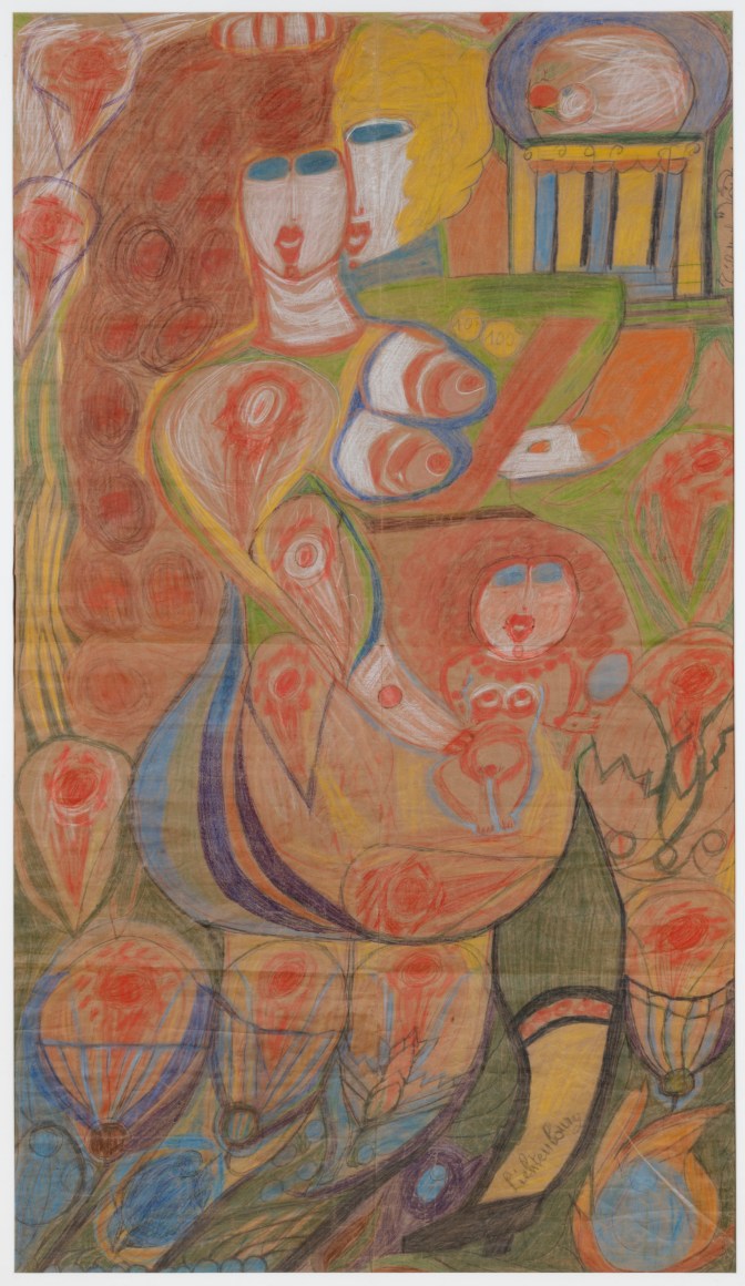 Alo&iuml;se Corbaz (1886-1964), Toilette de Venus - Lichtenbourg,&nbsp;1941-1951