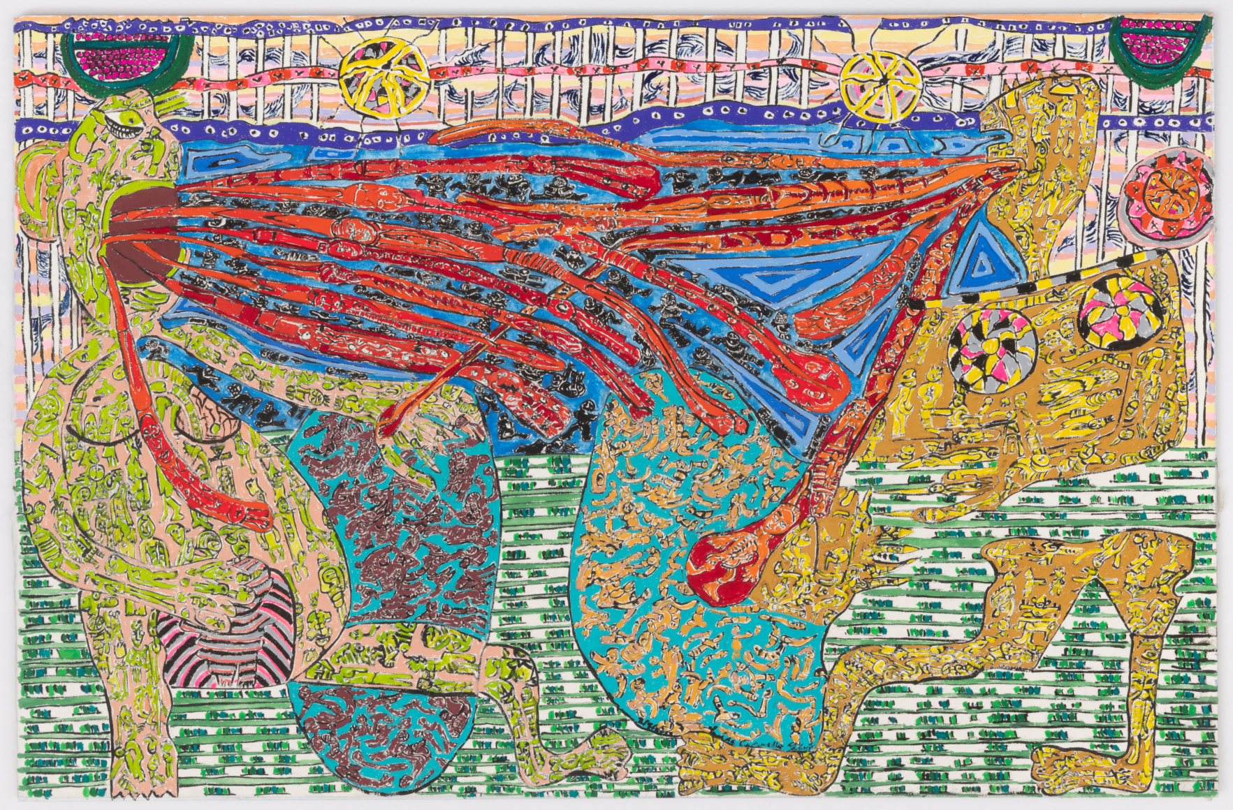 Intestinal Tongues, n.d., Mixed media on paper