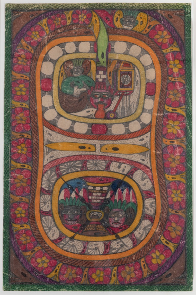 Adolf W&ouml;lfli (1864-1930)&nbsp;, Die R&ouml;&ouml;sali-Schlange am Allmacht-Staab (The Roses-Snake on the Almighty Stick), 1926
