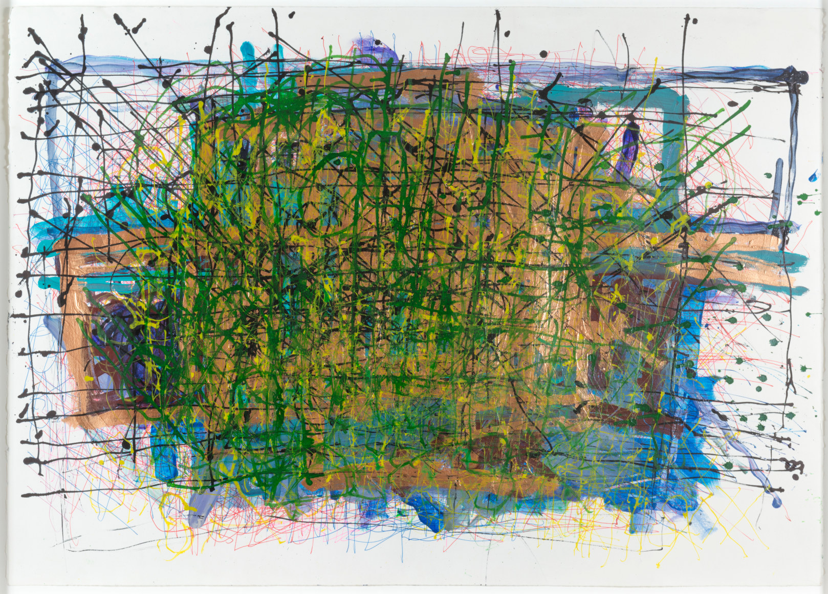 Untitled, 2016, Acrylic and ink on paper