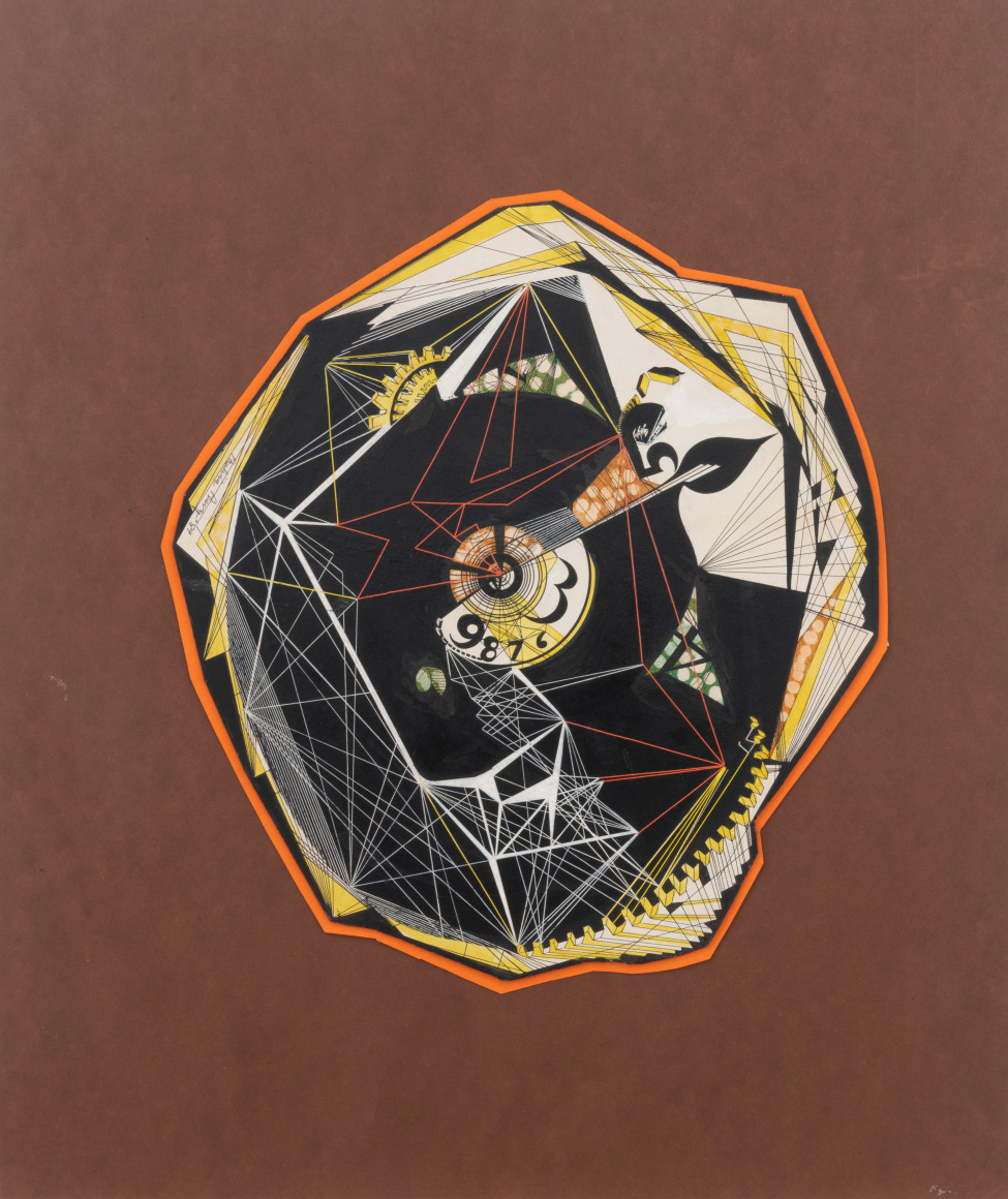 Untitled, 1984, Watercolor, ink and Letraset on paper