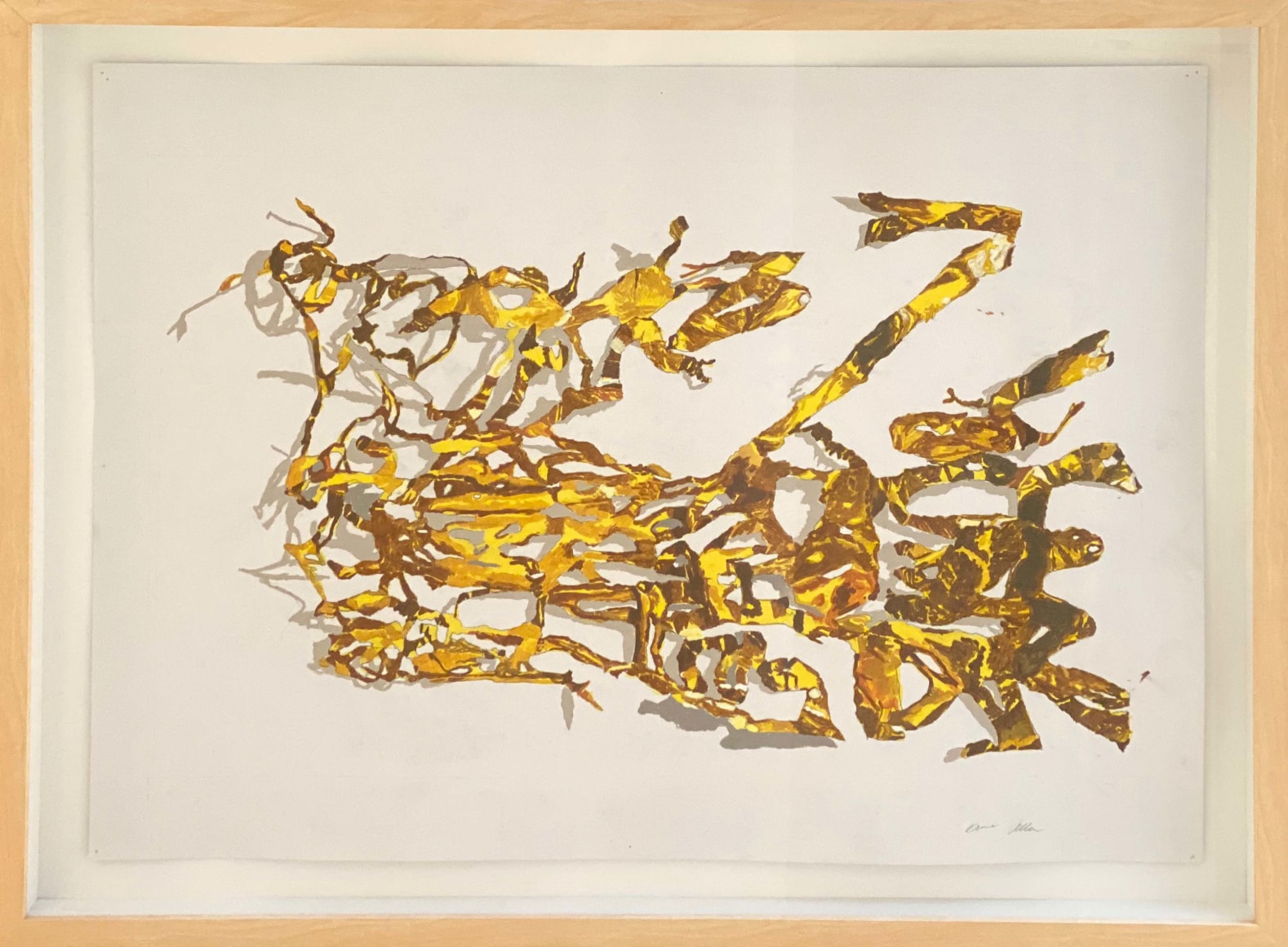 Anne Allen, Golden Repair I / Mural Mock Up, 2022