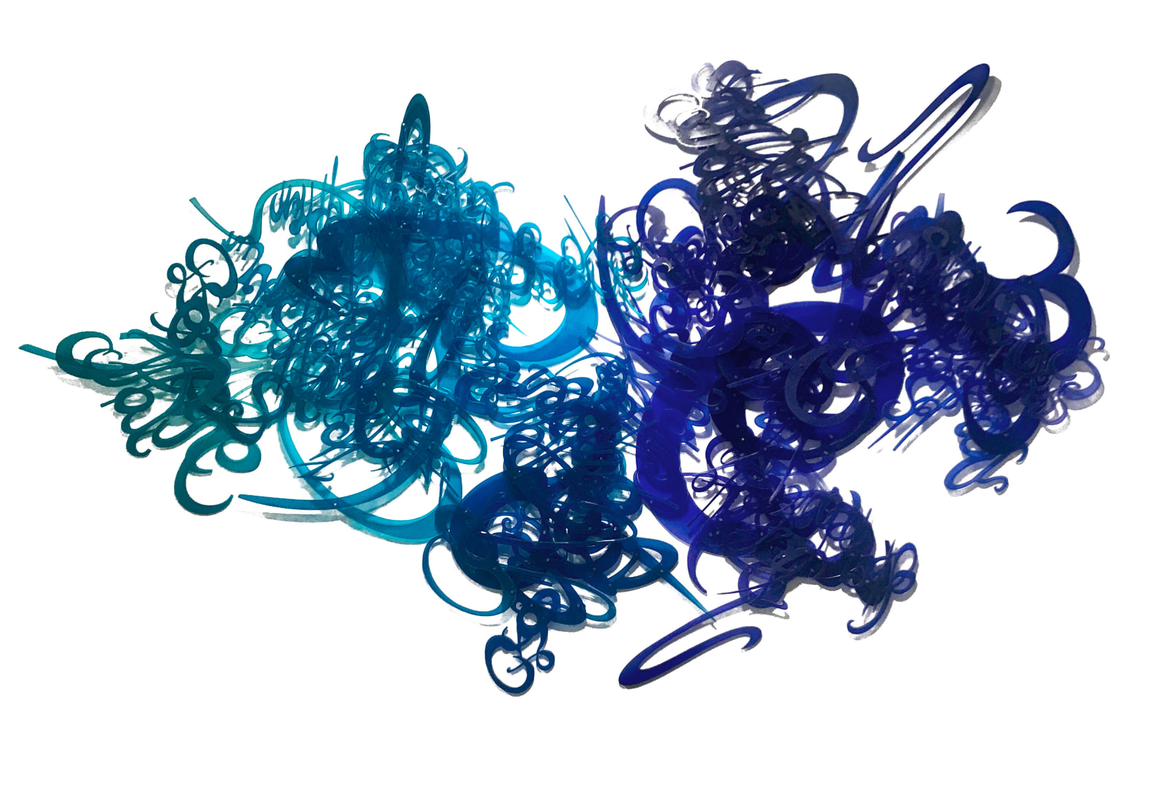 Simeen Farhat, Blue in the Shape of Teal, 2019